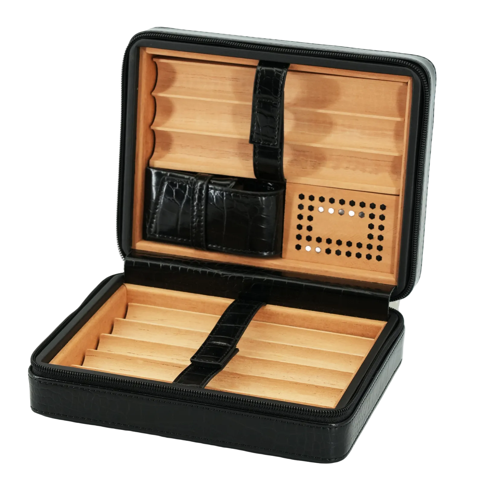 DRXform Frontier Zenith | Luxury Glossy Croc-Embossed Cigar Travel Case