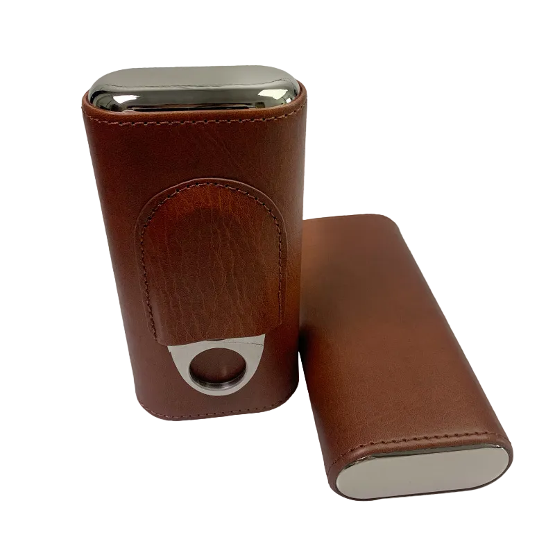 DRXform Frontier Timber | Solid Wood Cigar Humidor Cabinet with Humidity Control & Cigar Cutter Included
