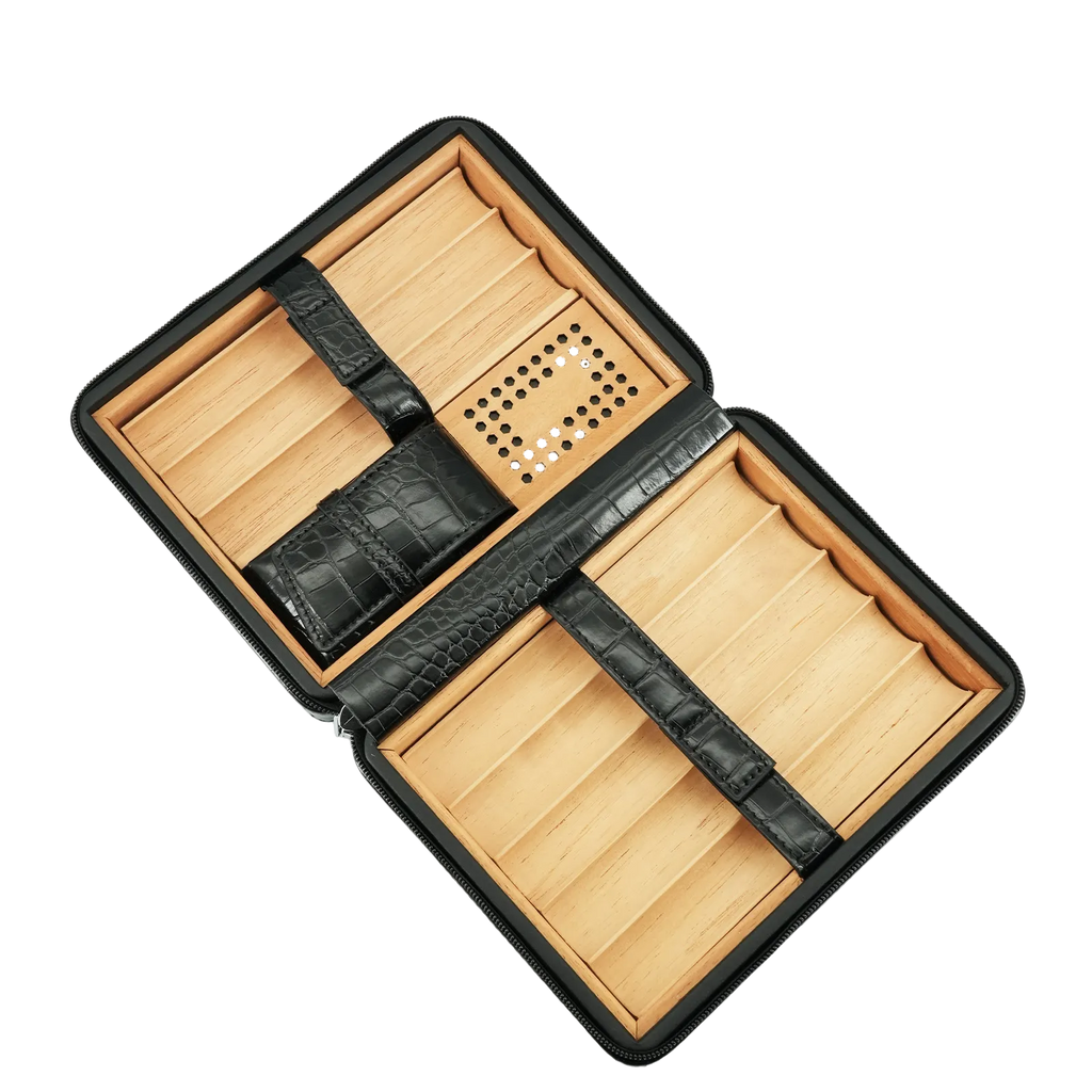 DRXform Frontier Zenith | Luxury Glossy Croc-Embossed Cigar Travel Case