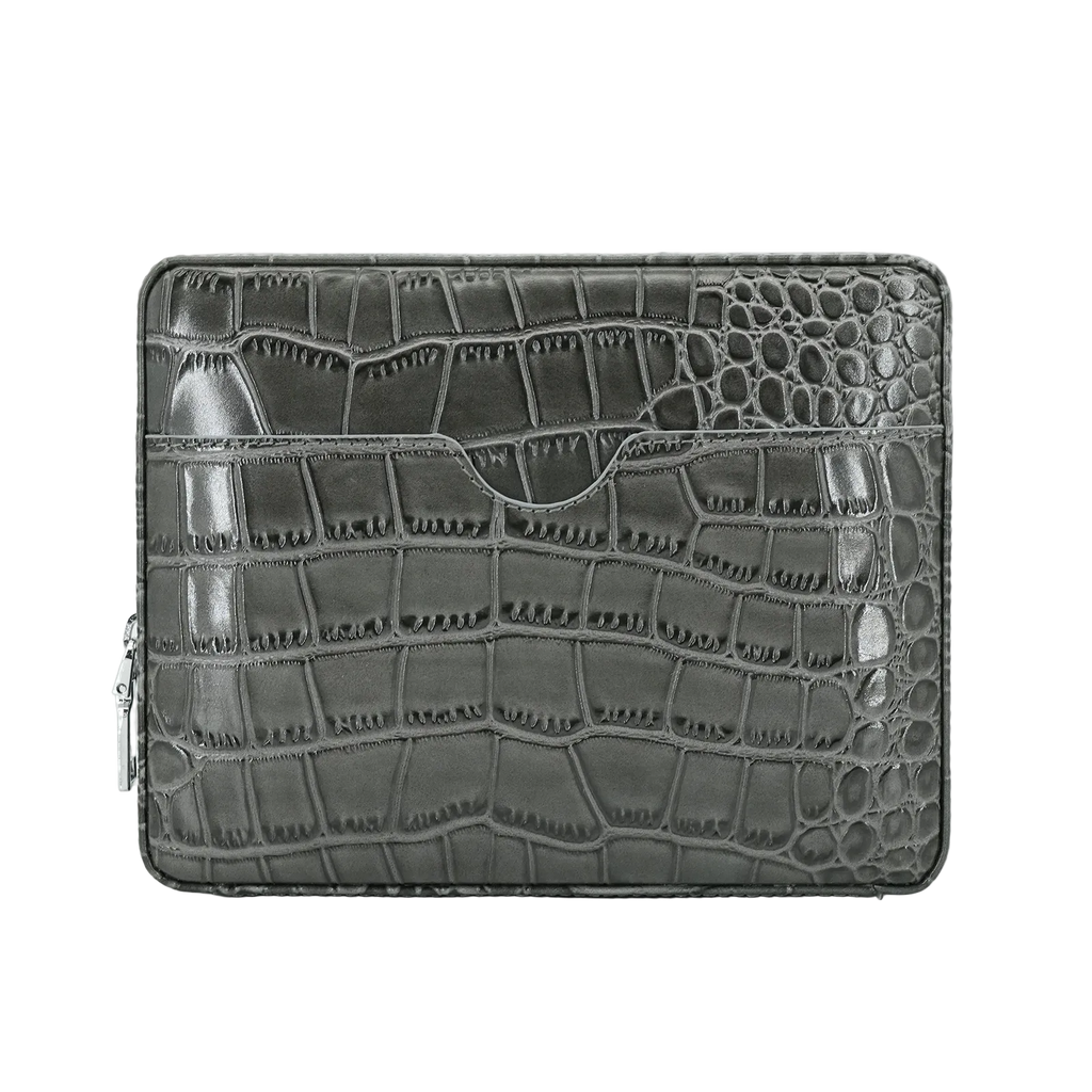 DRXform Frontier Summit | Embossed Croc Leather Cigar Travel Case with Hygrometer