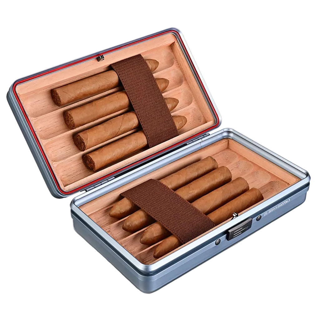 DRXform Titan Meridian | 8-Cigar Aluminum Travel Humidor Case