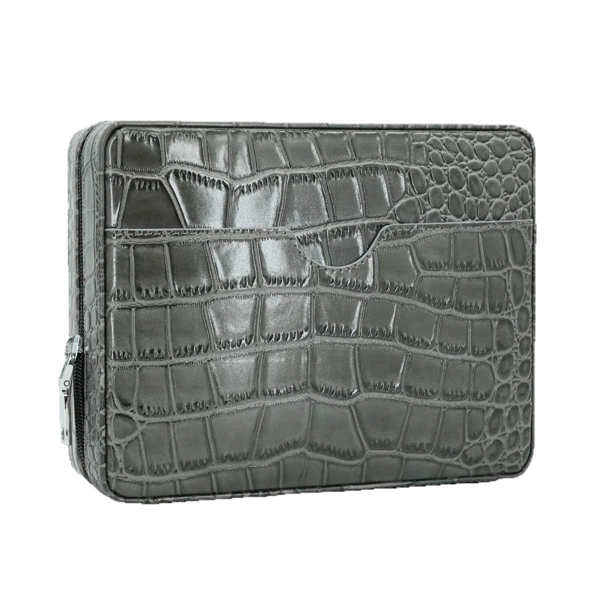 DRXform Frontier Summit | Embossed Croc Leather Cigar Travel Case with Hygrometer