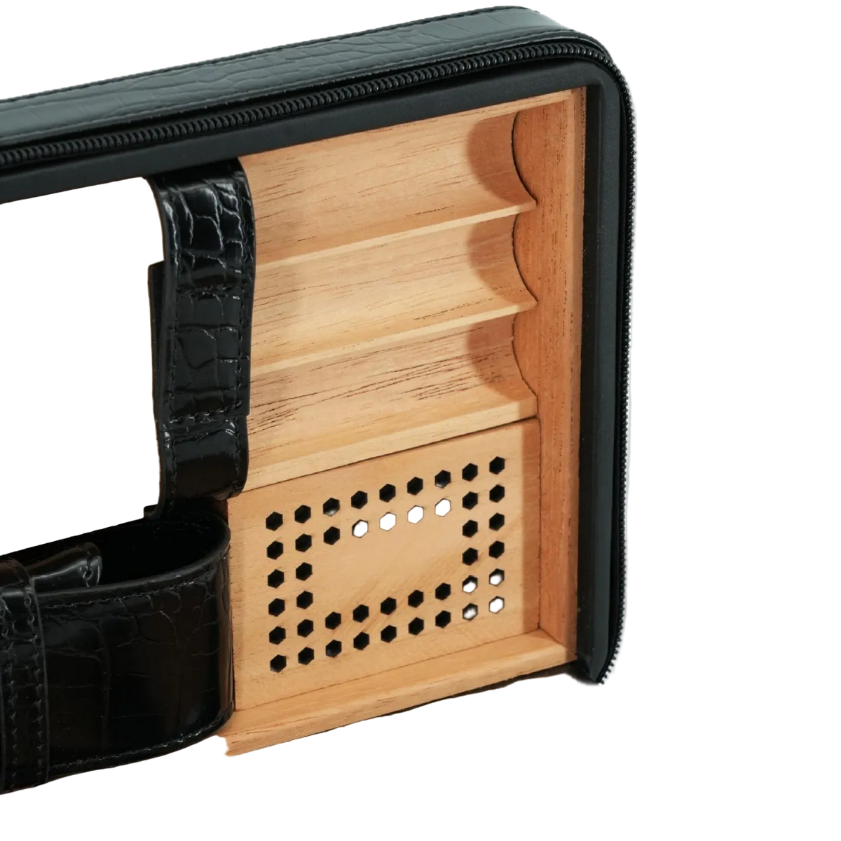 DRXform Frontier Zenith | Luxury Glossy Croc-Embossed Cigar Travel Case