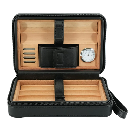 DRXform Frontier Smooth | Portable Leather Travel Cigar Humidor Case