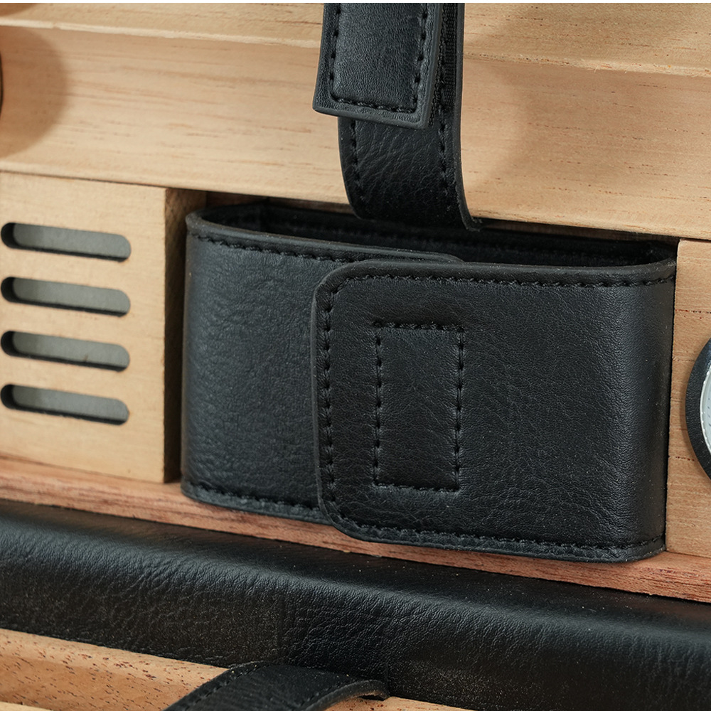 DRXform Frontier Smooth | Portable Leather Travel Cigar Humidor Case