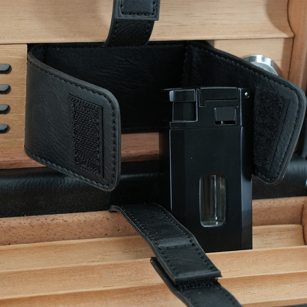 DRXform Frontier Smooth | Portable Leather Travel Cigar Humidor Case