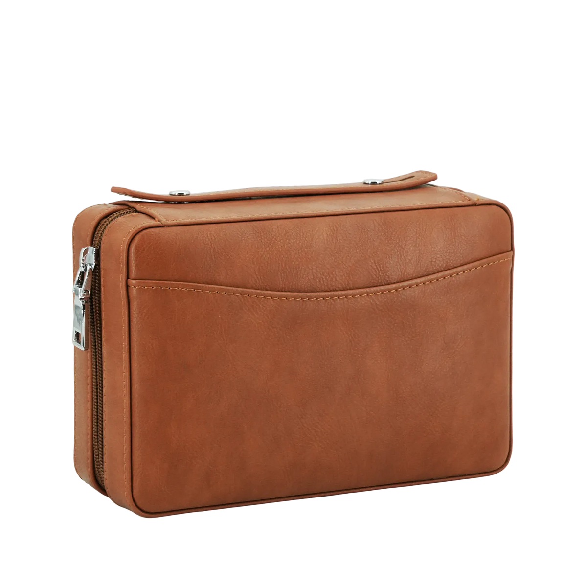 DRXform Frontier Expedition vintage leather cigar travel humidor with Spanish cedar interior and secure closure